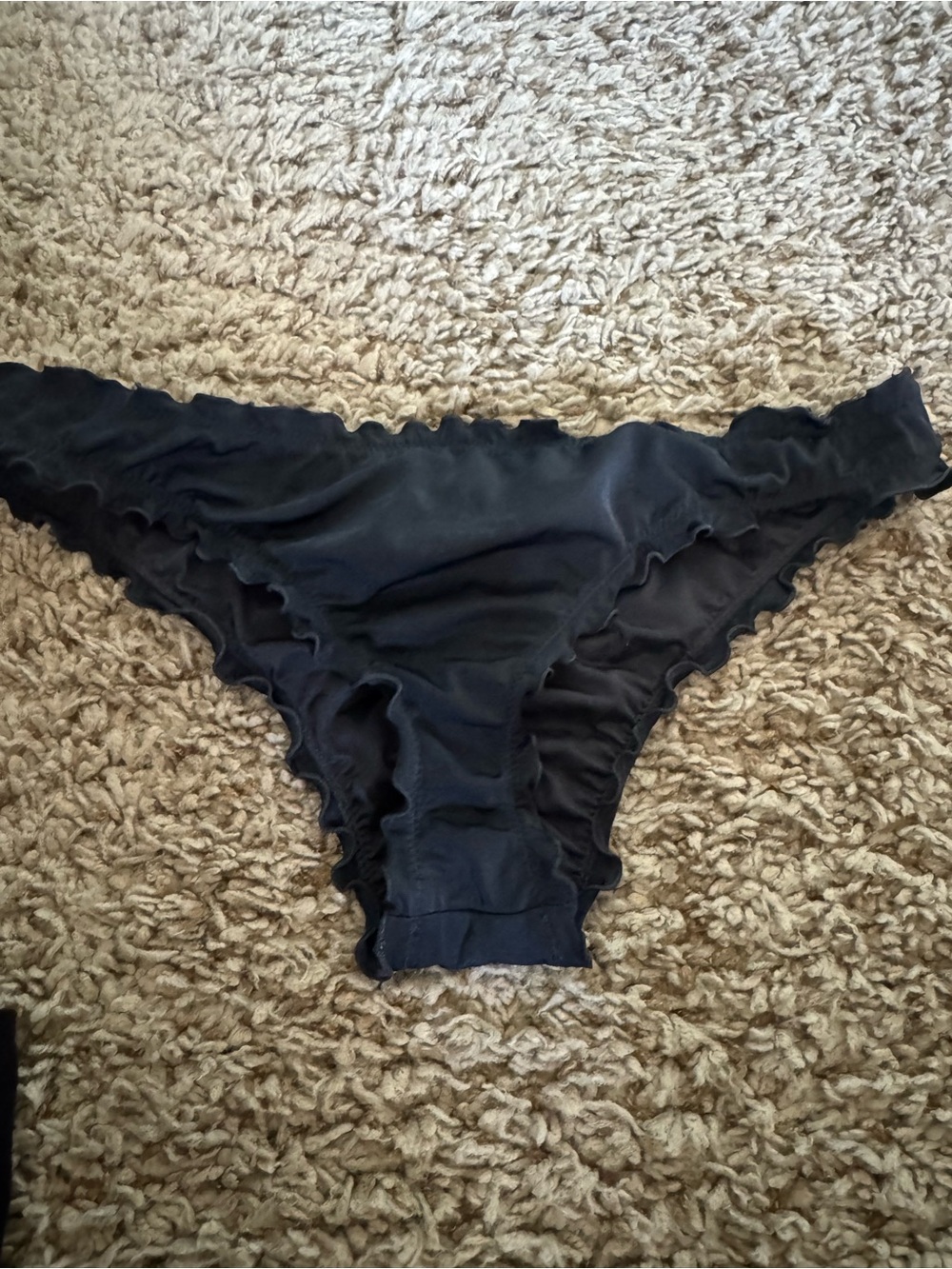Shade & Shore Black Ruffled Bikini Bottoms - Kids